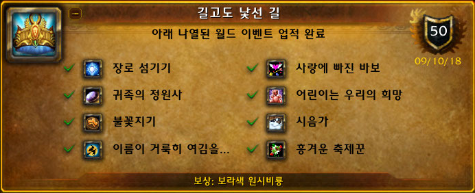 이것이 길고도 낯선 길 업적입니다.