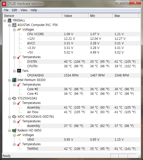 CPU 온도